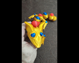 Articulated Heart Dragon – Flexible Spherical Joint Dragon 3d model