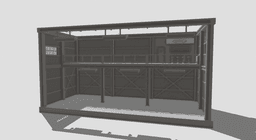 1/64 Scale "The Century Garage" Diorama STL Files | 2-Story Industrial Custom Shop | Hot Wheels, Min 3d model