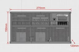 1/64 Scale "The Century Garage" Diorama STL Files | 2-Story Industrial Custom Shop | Hot Wheels, Min 3d model