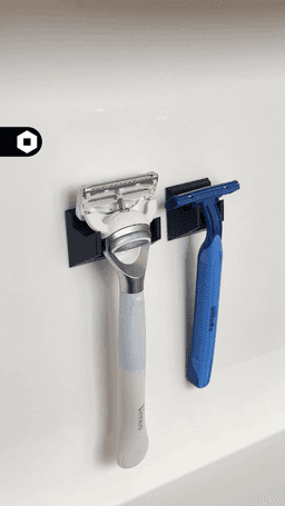 Gillette Razor Wall Holder 3d model