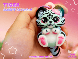 Scruffy Tiger | Flexi Keychain 3d model