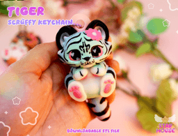 Scruffy Tiger | Flexi Keychain 3d model