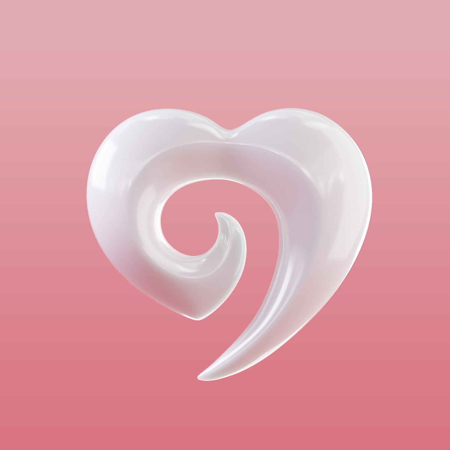 Heart-shaped pendant 3d model