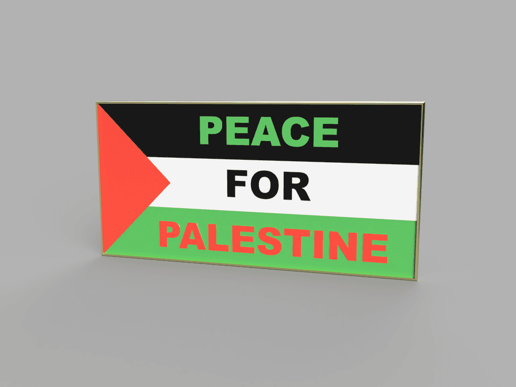 Peace_for_Palestine_Flag_High_Relief.stl 3d model