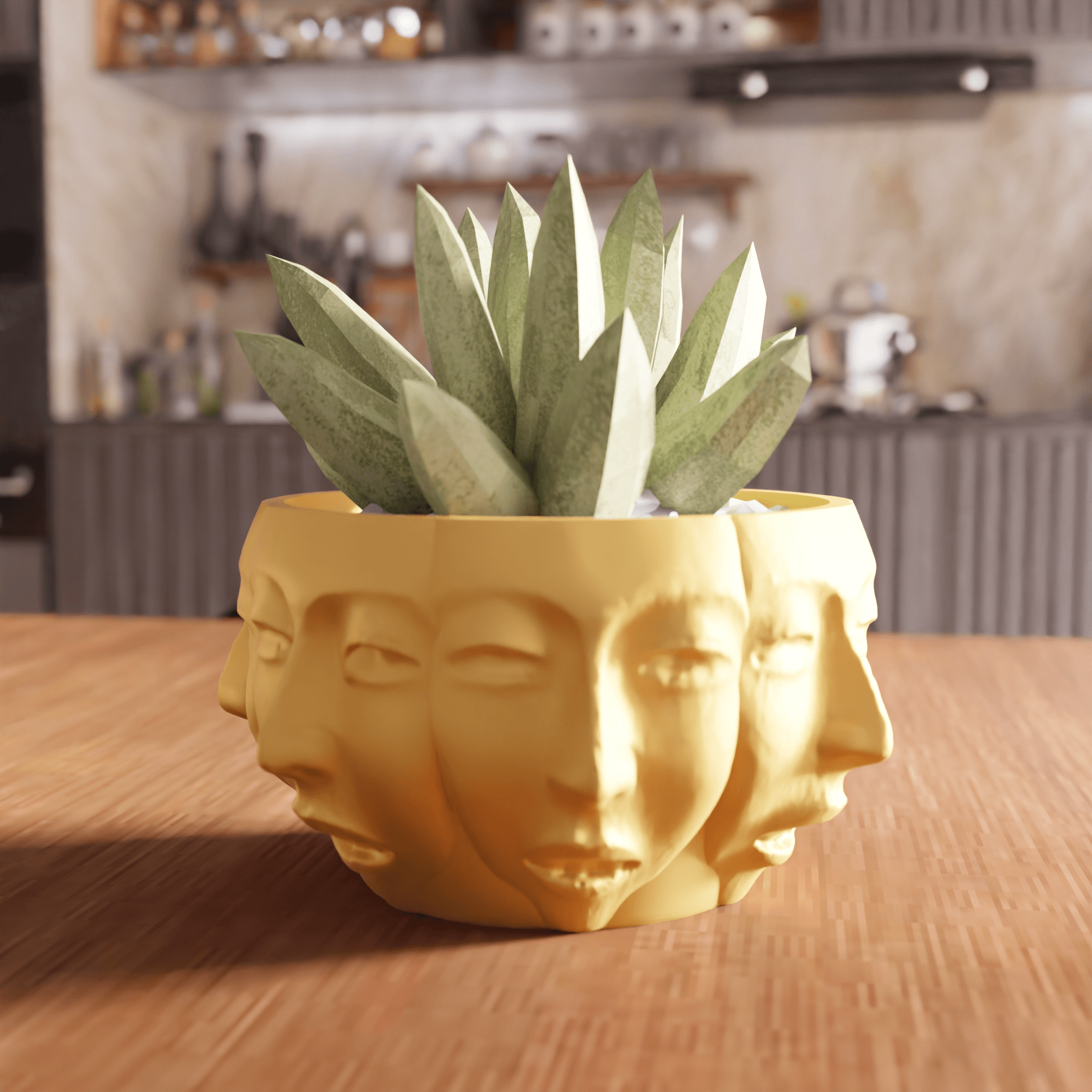 Surrealist Multi Face Overlapping Planter 3d model