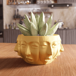 Surrealist Multi Face Overlapping Planter 3d model