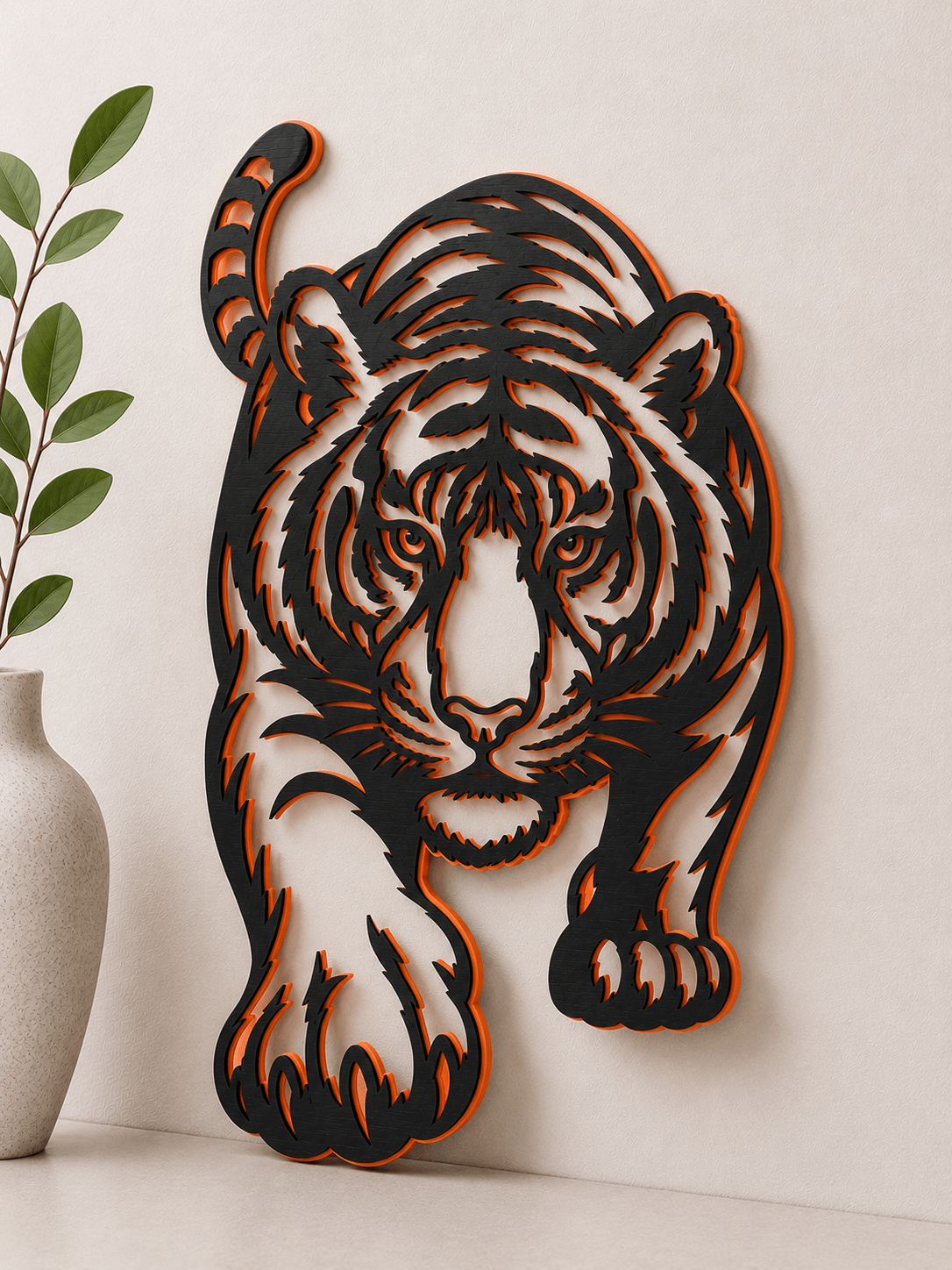 jungle-cat-tiger WALL ART HOME DECOR 3d model
