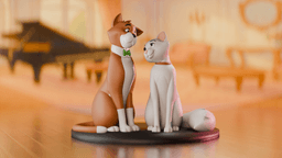 The Aristocats Thomas O'Malley & Duchess Figurine 3d model