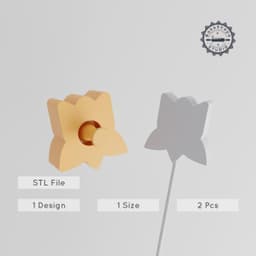 Large Tulip Cake Pop Mold Set, Flower Baking Tool, 3D Printed Blossom Design PRODUCT_1265 3d model