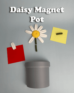 Daisy Magnet Pot 3d model