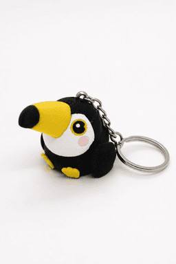 Flexi Toucan Clicker Toy – Playable Egg Cart & Spinnable Straw Topper (Multicolor) 3d model