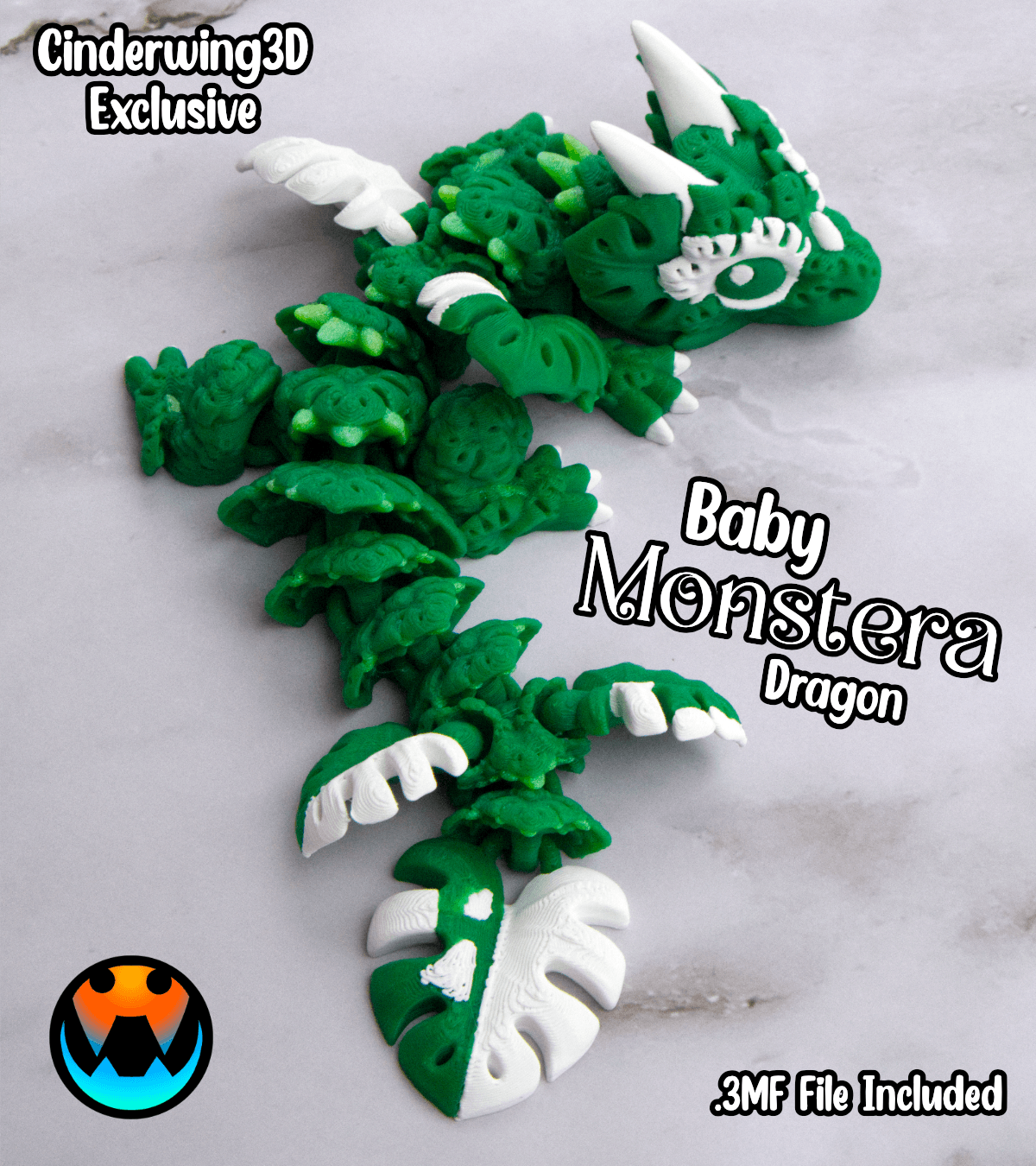 Baby Monstera Leaf Dragon 3d model