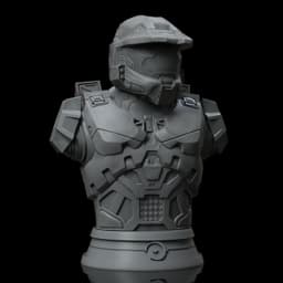 Master Chief Bust - Halo (Pre-Supported) 3d model