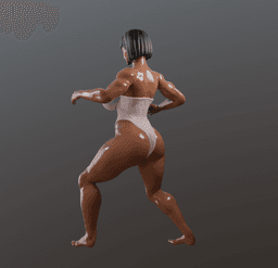 Sexy Muscular Wrestler v2 3d model
