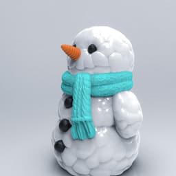 Cloud Snowman _ Winter Decor 3d model