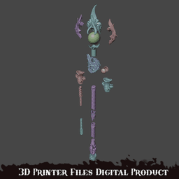 Fantasy Markoheshkir Chromatic Staff Baldurs Gate 3 3d model