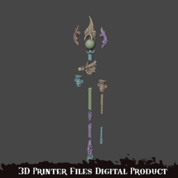 Fantasy Markoheshkir Chromatic Staff Baldurs Gate 3 3d model
