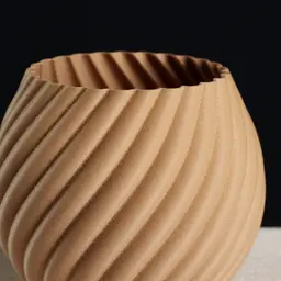 Swirl Sphere Plant Pot, Vase Mode & Shelled 3d model