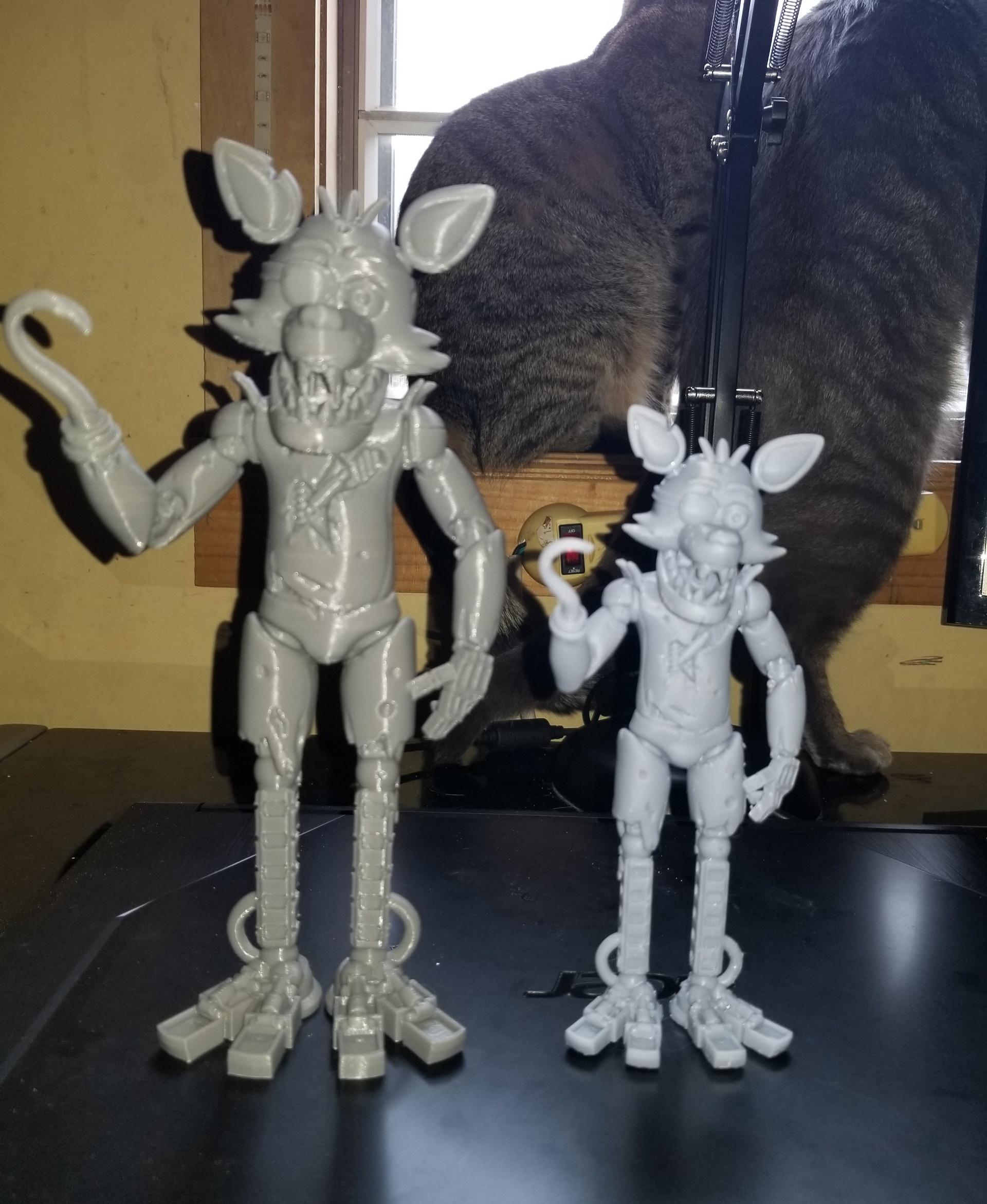 Foxy  - Left on Anycubic Kobra 2 @ 100%, right on Anycubic Photon Mono 4K @ 70% - 3d model
