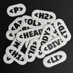 Decorative plates with HTML tags 3d model