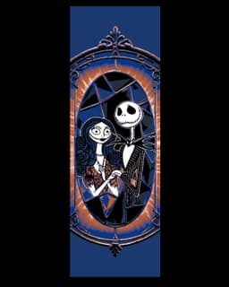 Stained Glass Jack and Sally Nightmare Before Christmas Halloween Bookmarks - Set of 3 3d model