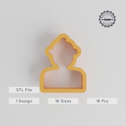 Qu Yuan Shape Cutter Set, 18 Pieces, 0.75" - 5.00" Sizes, Perfect for Cookies, Fondant & Clay, Cultural Legend Design PRODUCT_4524 3d model