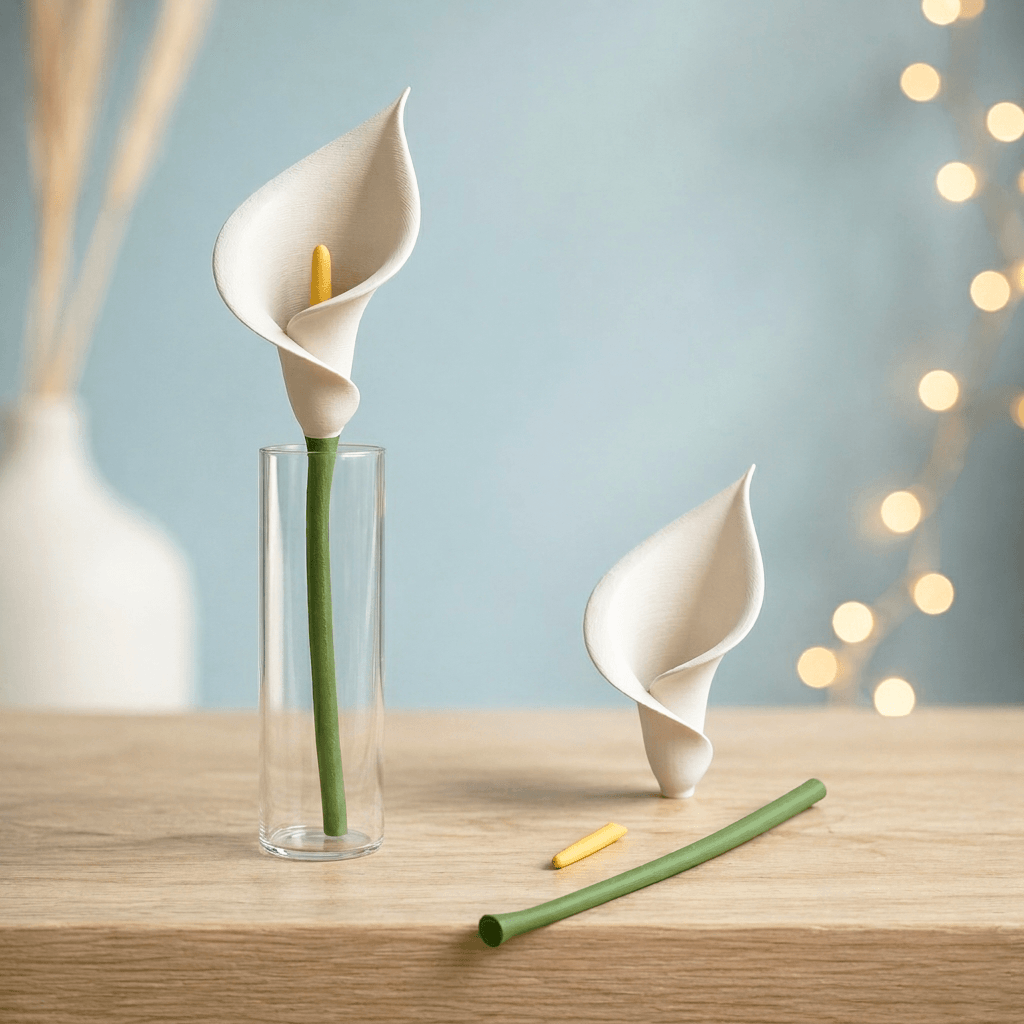 Multicolor Flower Decor Bundle | 5 Different Bloom Designs | Modular Stem Assembly 3d model