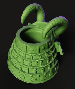 Oni Samurai Mask STL | Japanese 3D Print | Desk Bust 3d model