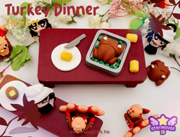 Turkey Dinner Flexi Set 3d model