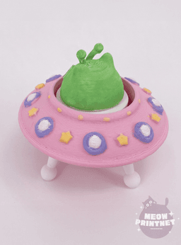 Alien Cat UFO Keyboard Fidget Clicker 3d model