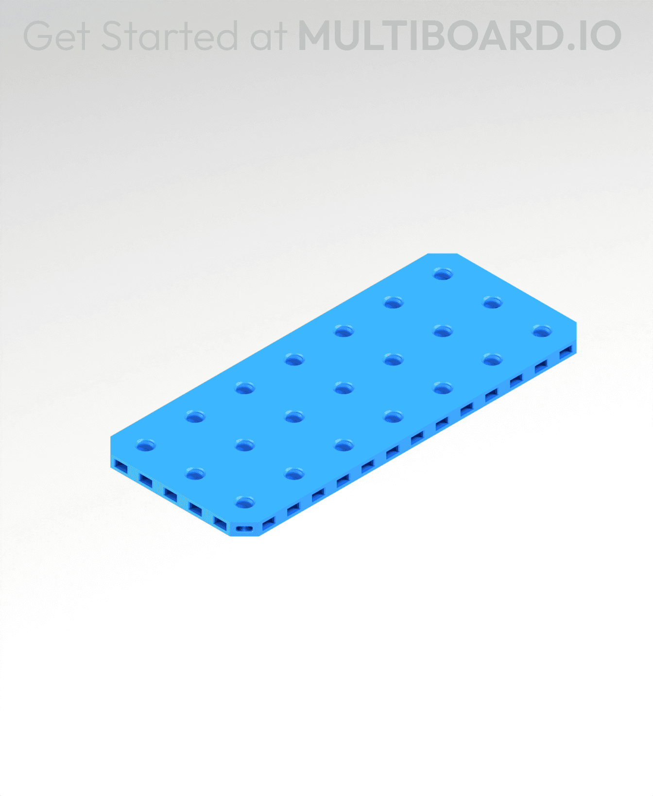 7x3 MU - Small Thread Offset MU - MultiBoard Plate 3d model