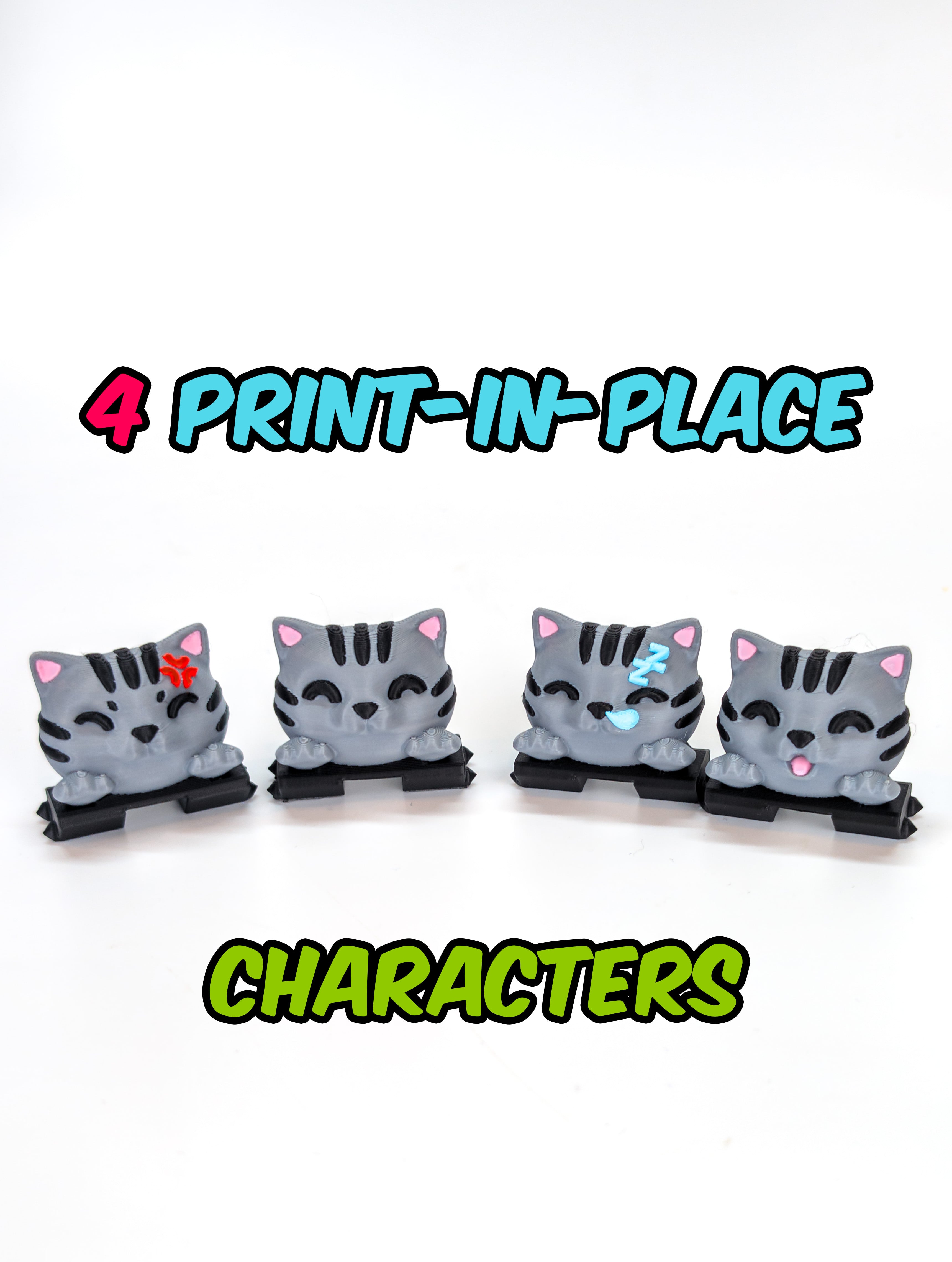 Box Cats: Modular Desk Organizer 3d model
