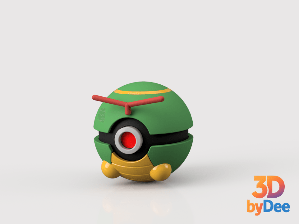Caterpie Pokeball 3d model