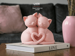 Heart-Tailed Cat Couple 3d model