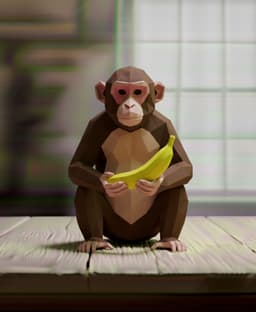 monkey lowpoly 3d model