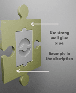 Puzzle Wall Picture Frames 3d model