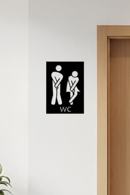 WC, Toilet Sign, Restroom 3d model