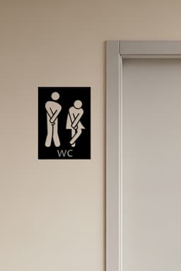 WC, Toilet Sign, Restroom 3d model