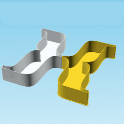 MEDIUM LEFT CURLY BRACKET ORNAMENT, nestable box (v1) 3d model