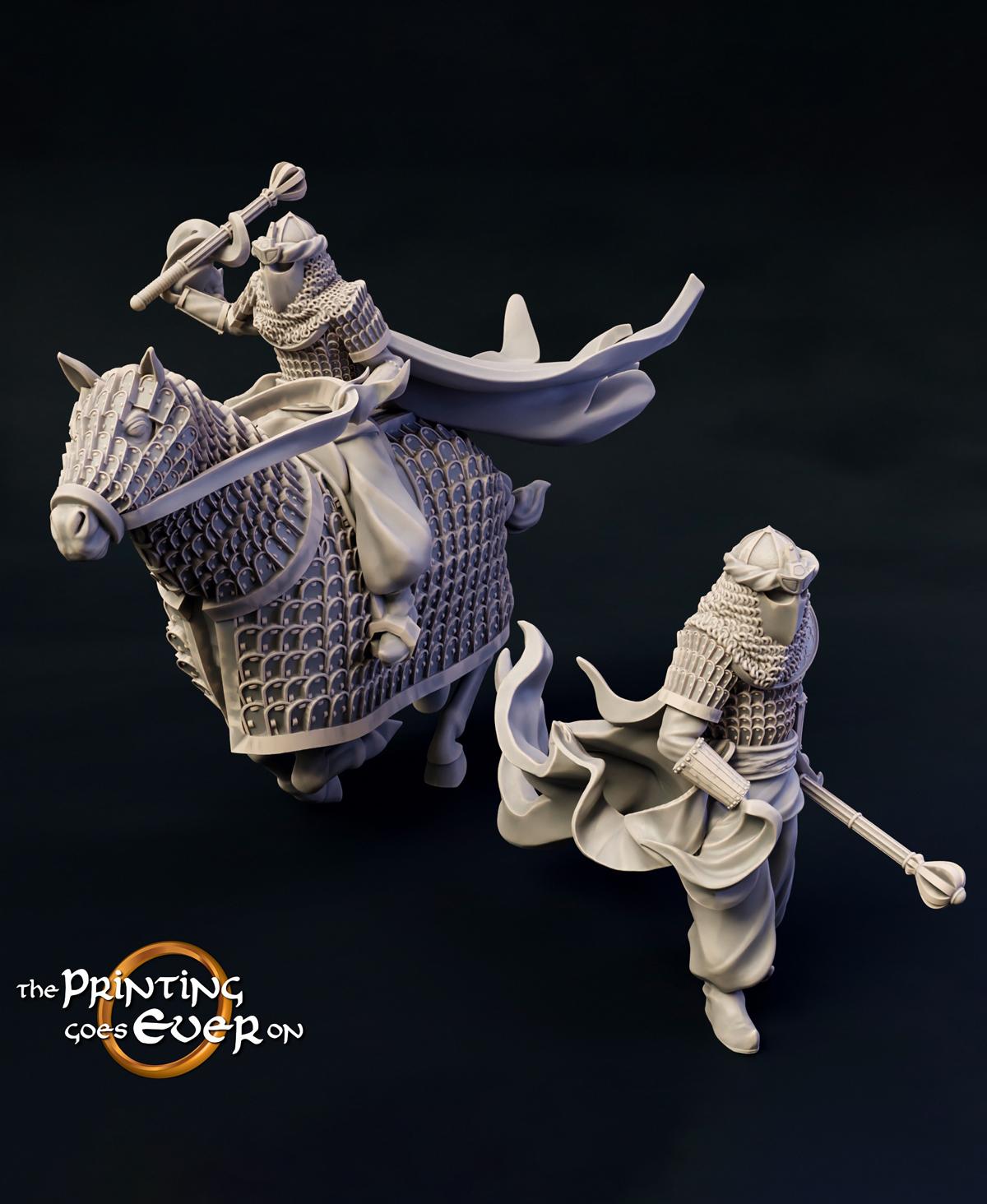 Dark Cataphract - On Foot and Mounted 3d model