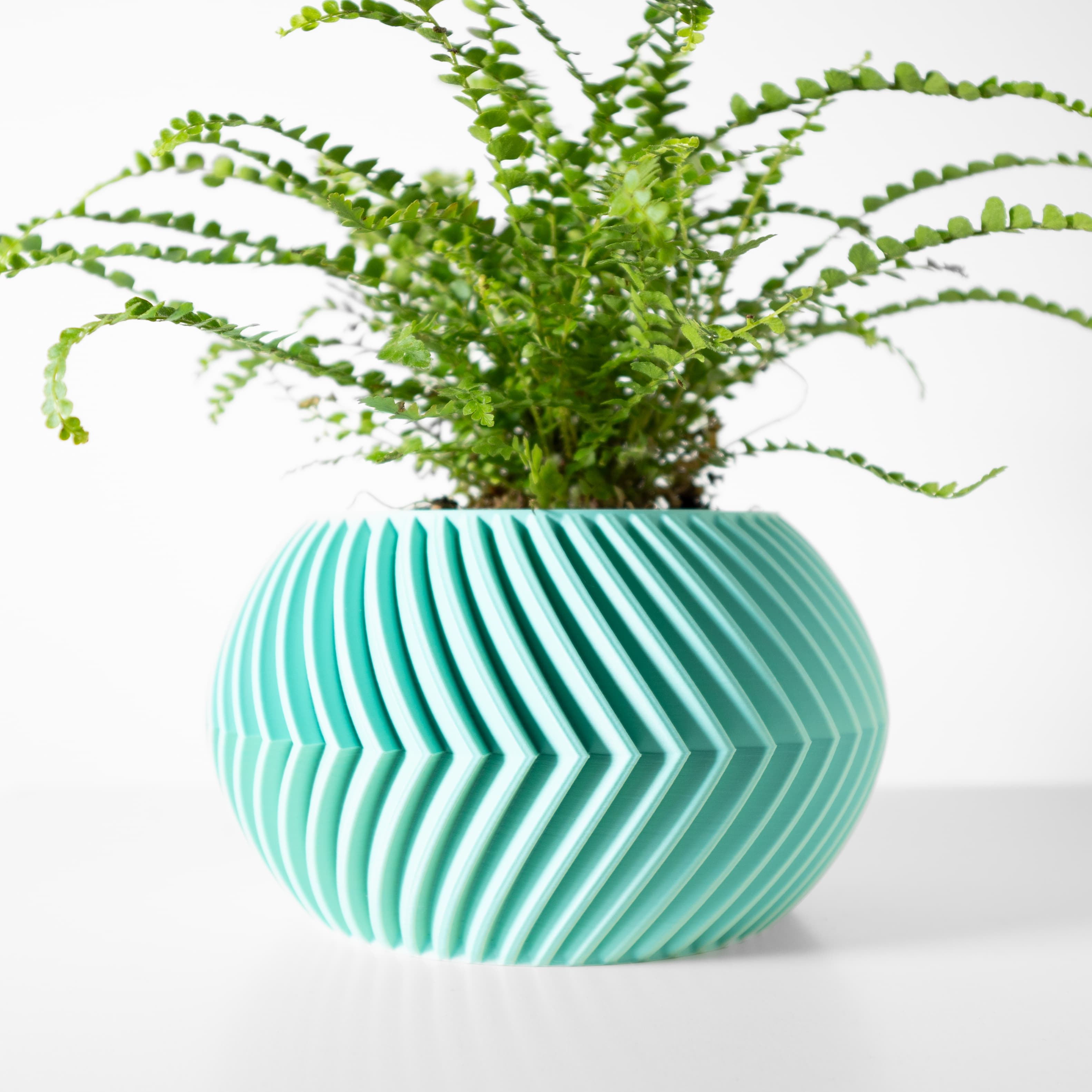 The Soko Planter Pot with Drainage Tray & Stand: Modern and Unique Home Decor for Plants 3d model