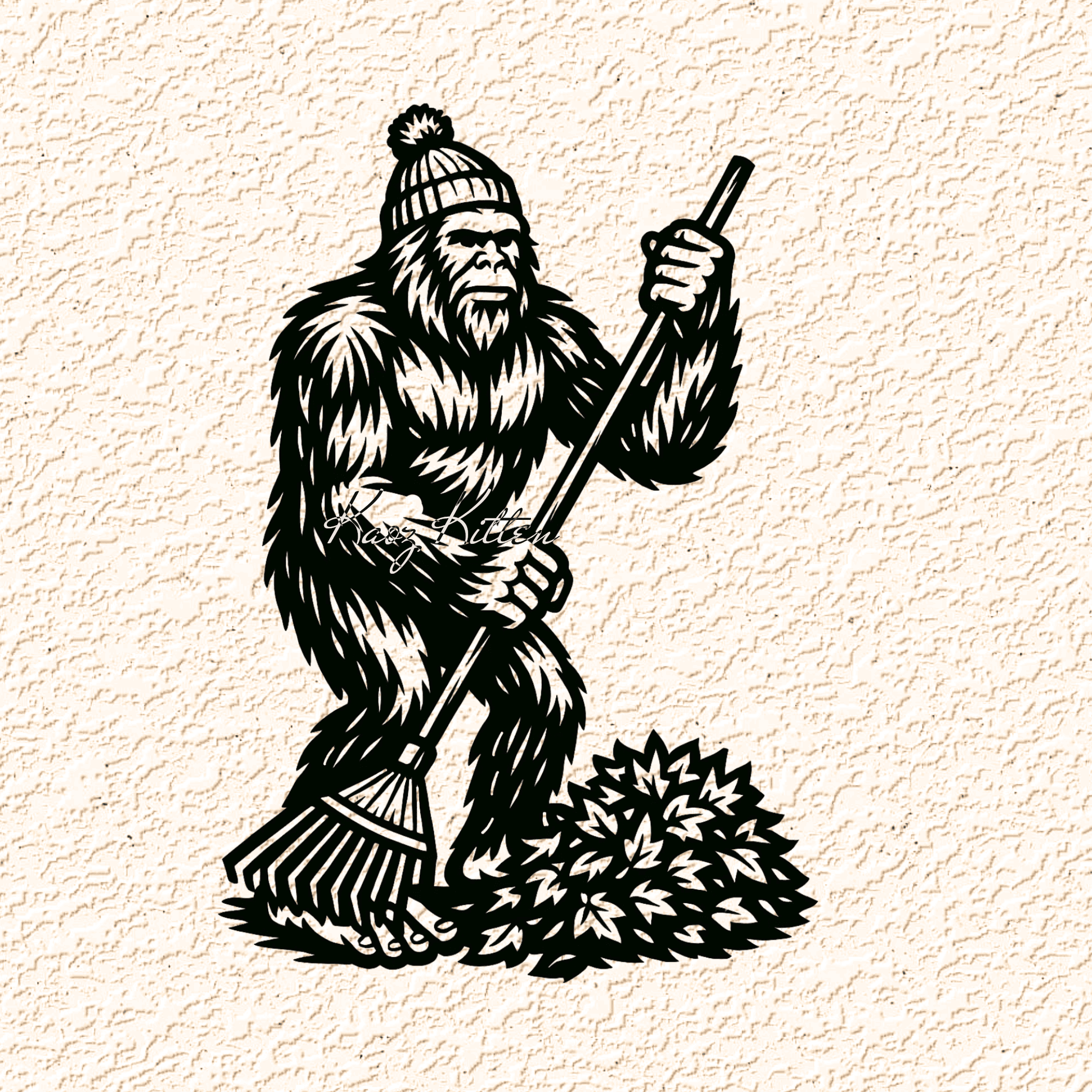 Sasquatch Autum Wilderness Wall Art Home Decor 3d model