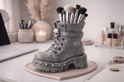 Gothic Combat Boot Makeup Brush Holder / Pen Holder 3d model