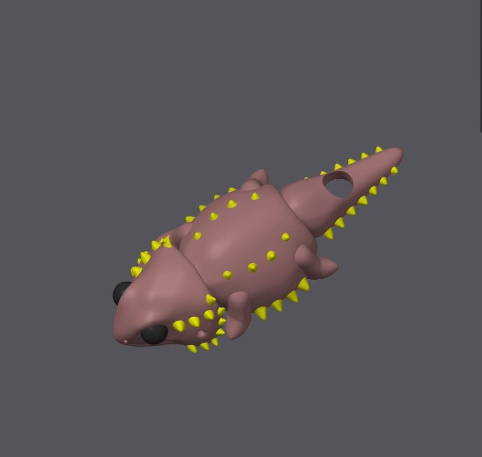 KeychainMinimonster5BeardedDragon_PrintStart3D.stl 3d model