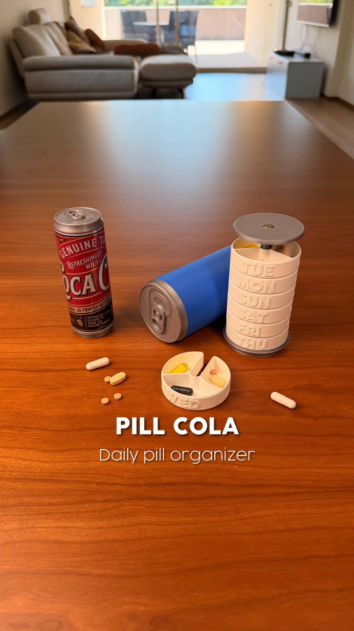 PILL COLA | DAILY PILL ORGANIZER 3d model