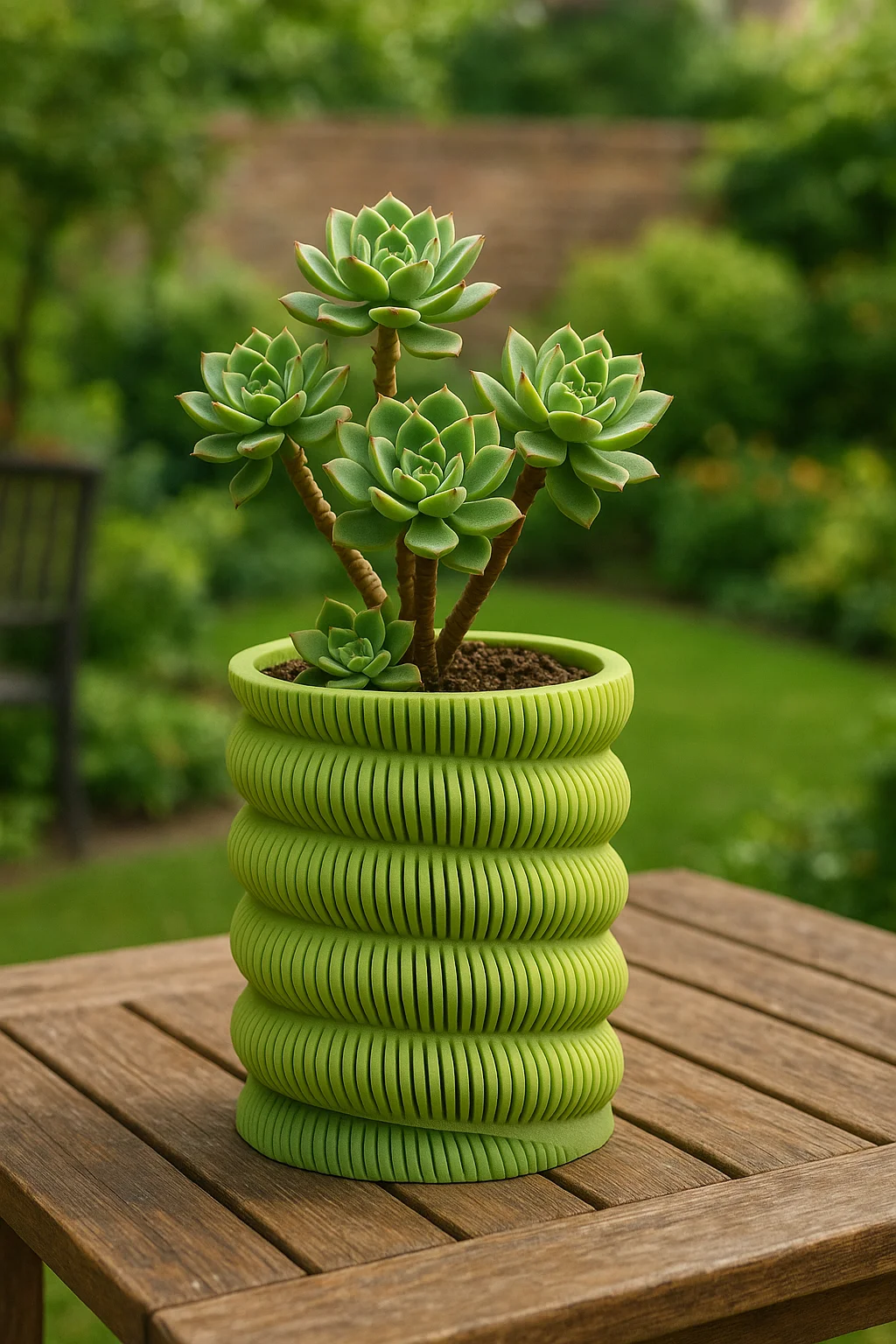 SpiraPot – Modern 2-Part Planter with Water Reservoir 3d model