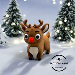 Rudolph Articulating Flexy Reindeer Fidget 3d model