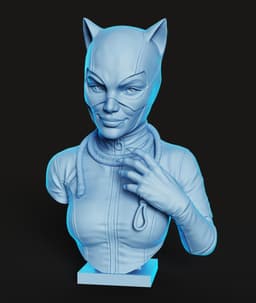Catwoman Bust STL | Fan Art 3D Print | Comic Villain 3d model