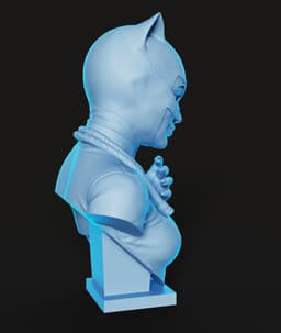 Catwoman Bust STL | Fan Art 3D Print | Comic Villain 3d model