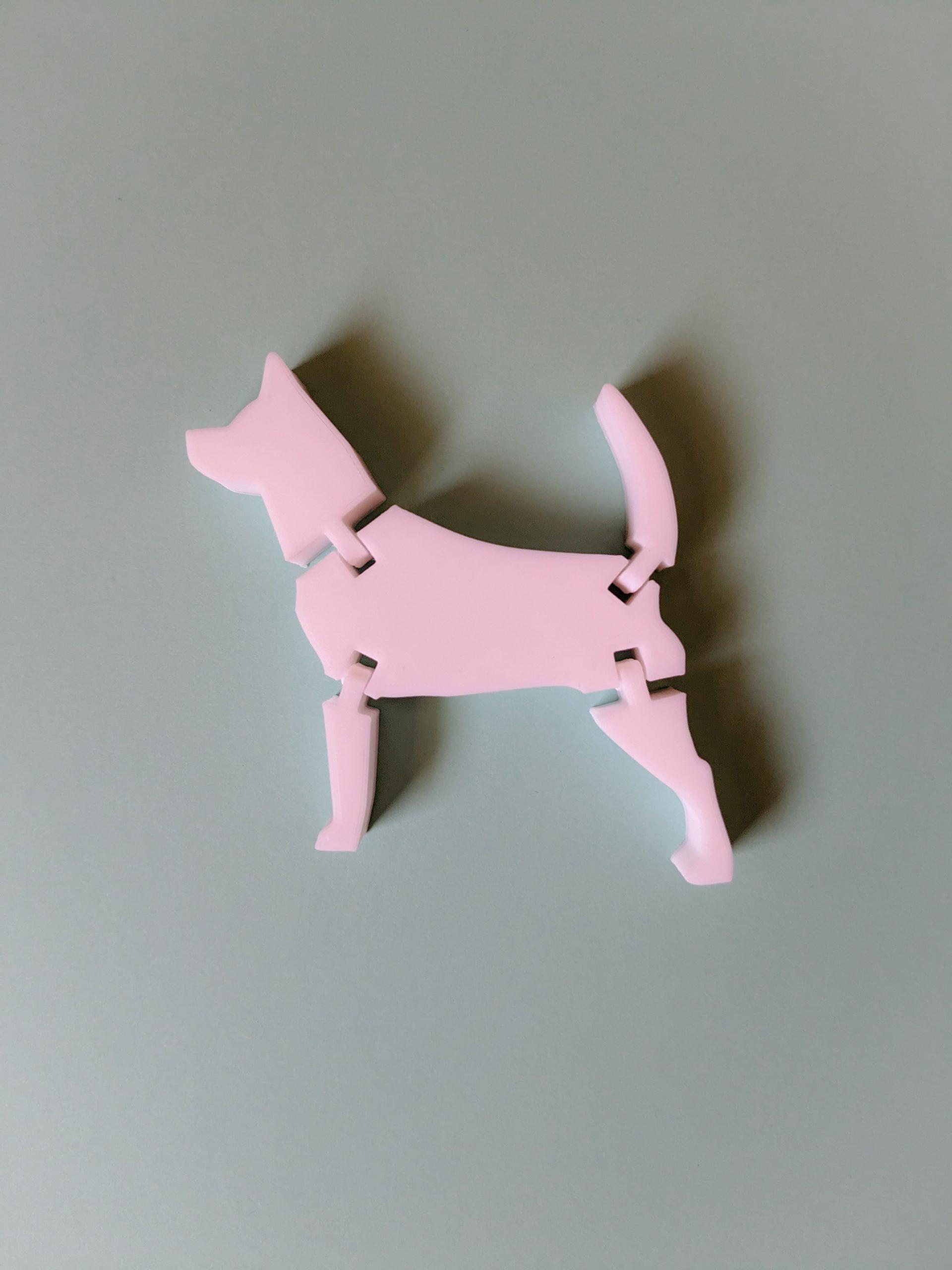 Simple Print In Place Dog 3d model